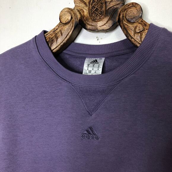 ADIDAS Sweatshirt Crew Neck Pullover ALL SZN Purple Athleisure Streetwear Medium - Picture 3 of 7